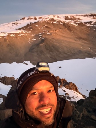 Abs at first light on the mountain